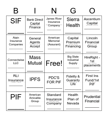 Collections Bingo Card