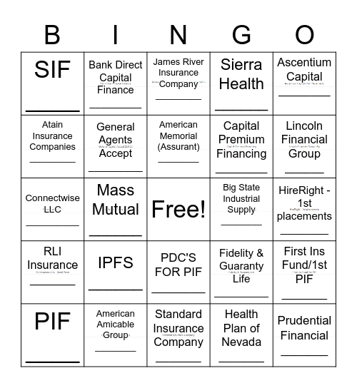 Collections Bingo Card