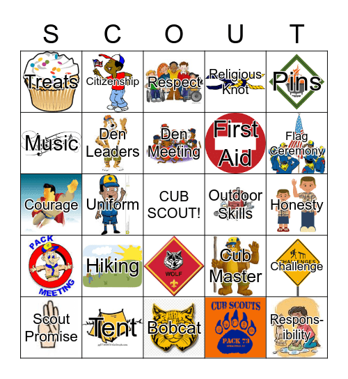 Cub  Scout Bingo Card