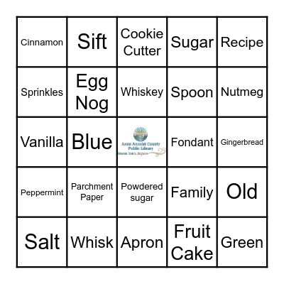 Conversation Bingo - Holiday Cooking Bingo Card