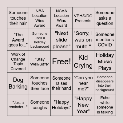 Midwest Year-End Bingo Card