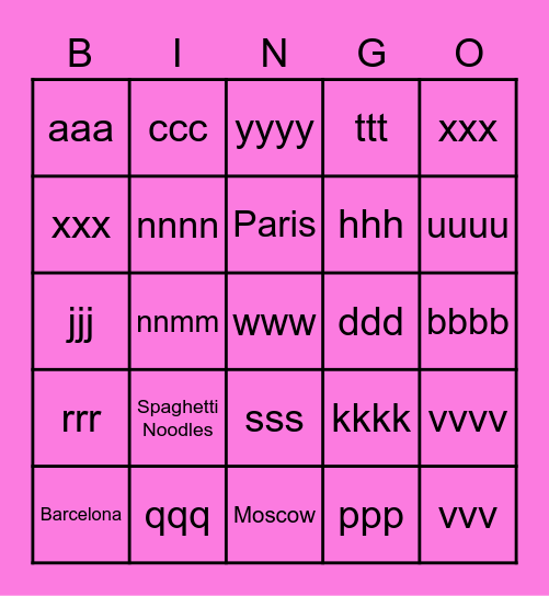 TRIVIA BINGO Card