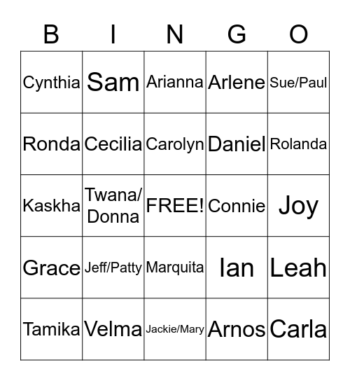 CPAC CHRISTMAS PARTY FUN Bingo Card