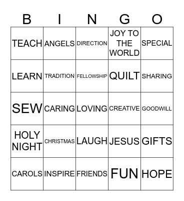 CHRISTMAS -- ASG Bingo Card