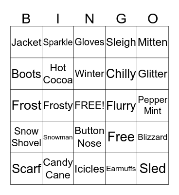 Happy Holidays! Bingo Card