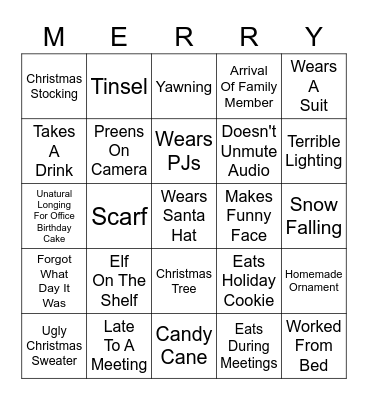 Holiday Bingo Card