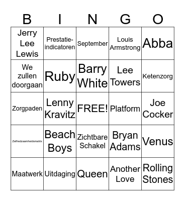Humanitas Bingo Card