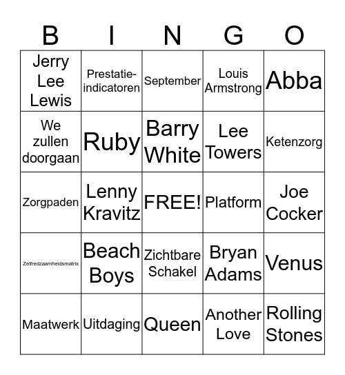 Humanitas Bingo Card