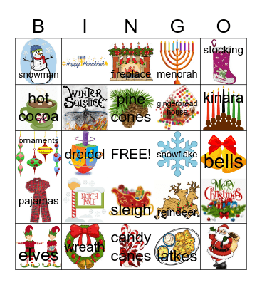 Holiday BINGO 2020 Bingo Card