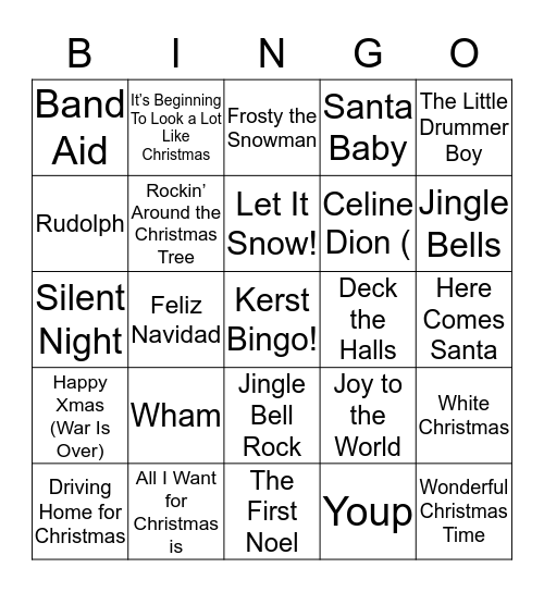 Kerst Bingo! Bingo Card