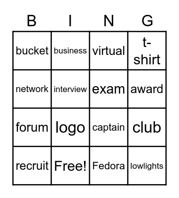 Blackout Bingo Card