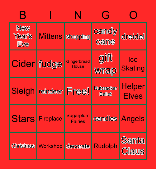 Holiday Party Bingo! Bingo Card