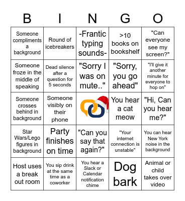 Holiday Party Bingo Card