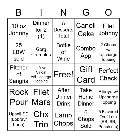 MICO Bingo Card