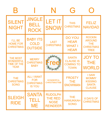 HERMÈS HOLIDAY MUSICAL BINGO Card