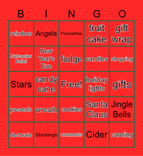 Holiday Party Bingo! Bingo Card