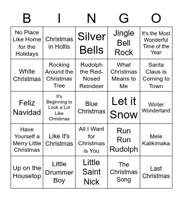 NMS Singo Boards Group 1 Bingo Card