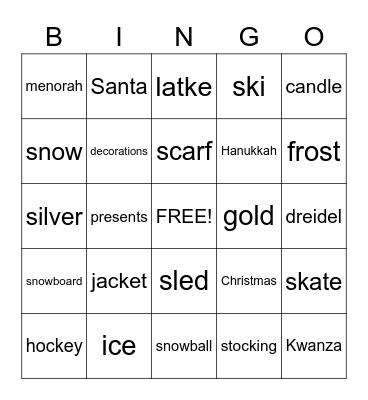 CAE - WINTER BINGO Card