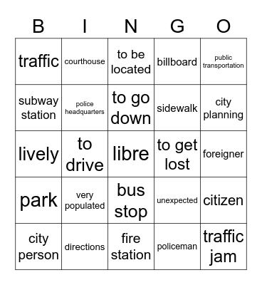 Leçon 2 Pour commencer Bingo Card