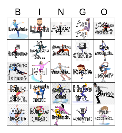 Figura Ocho 3-5 Bingo Card
