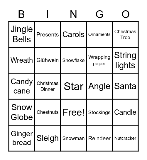 GCR21 Christmas Bingo Card