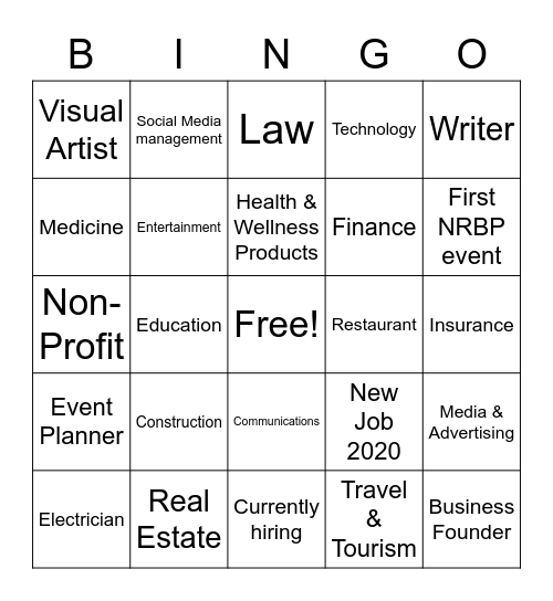 Industry Bingo Card