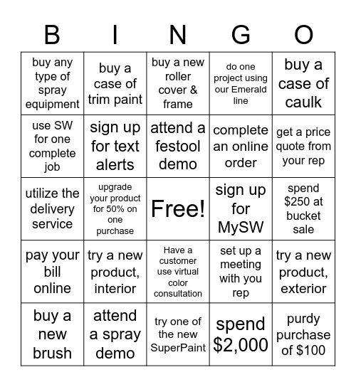 SherBingo Card