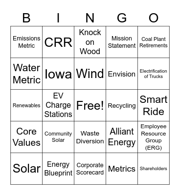 WSBC Bingo Card