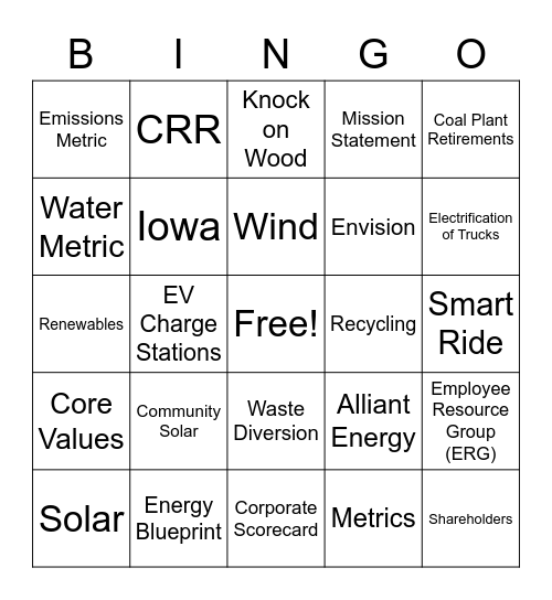 WSBC Bingo Card