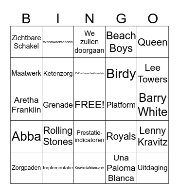 Humanitas Bingo Card