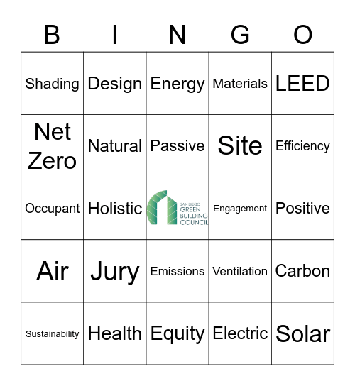 Sustainability Awards Bingo Card