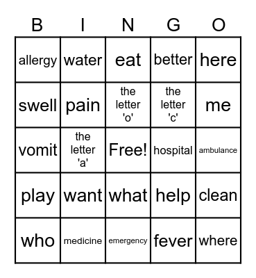 EATA Sign Language Bingo Card