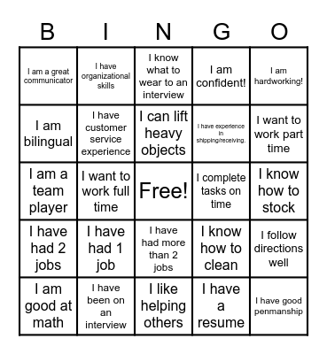 Work Bingo Card