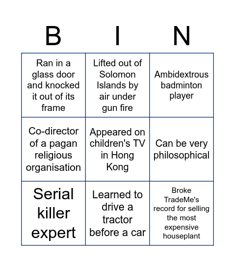 PMA Group Bingo Card