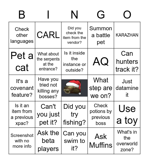 Slime Serpent Bingo Card