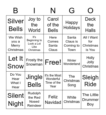 Christmas BINGO Card