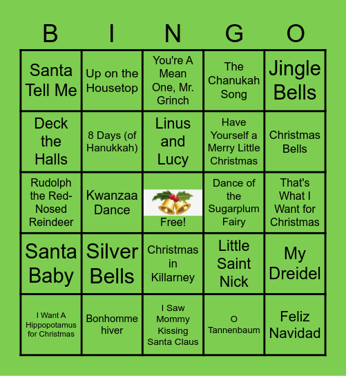 HOLIDAY MUSIC Bingo Card