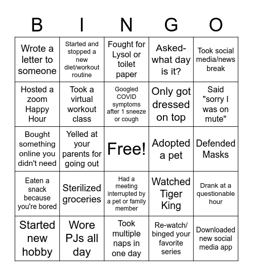 NMWA Holiday BINGO Card