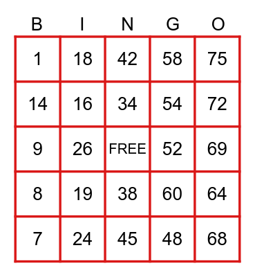 REGIE PAULOS Bingo Card