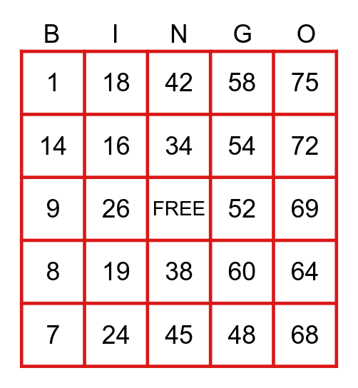 REGIE PAULOS Bingo Card