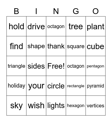 December 10th, 2020 Bingo Card