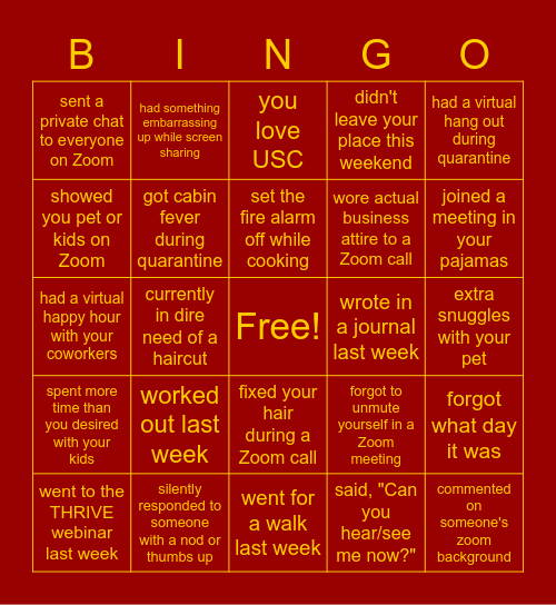 In It Together Bingo Card