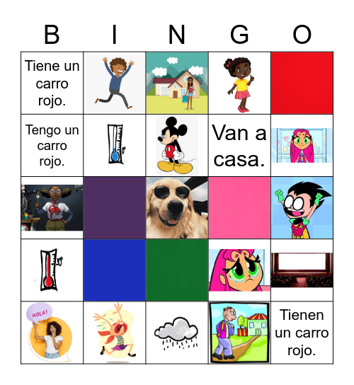 Unidad 5 Bingo Card