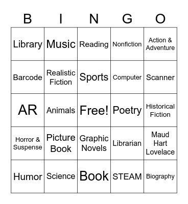 Library Bingo Card