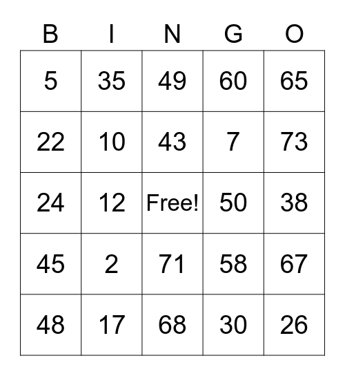 CATHY - 😊 Bingo Card