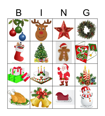 Short Xmas Bingo ! Bingo Card