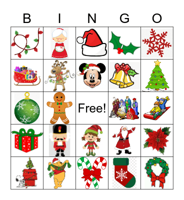 Holiday Bingo Card