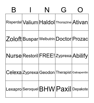 Community Hospital  Bingo Card