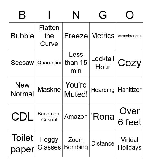 Bubble Bingo Card