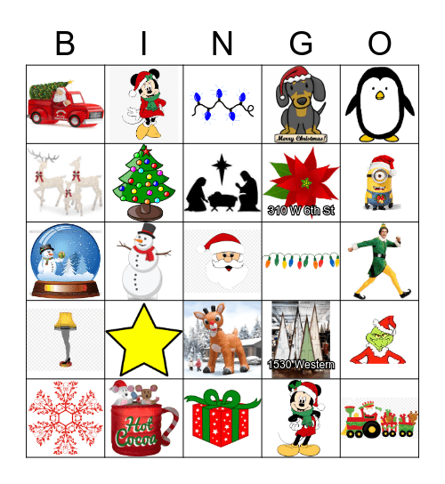 Grafton Christmas Bingo Card